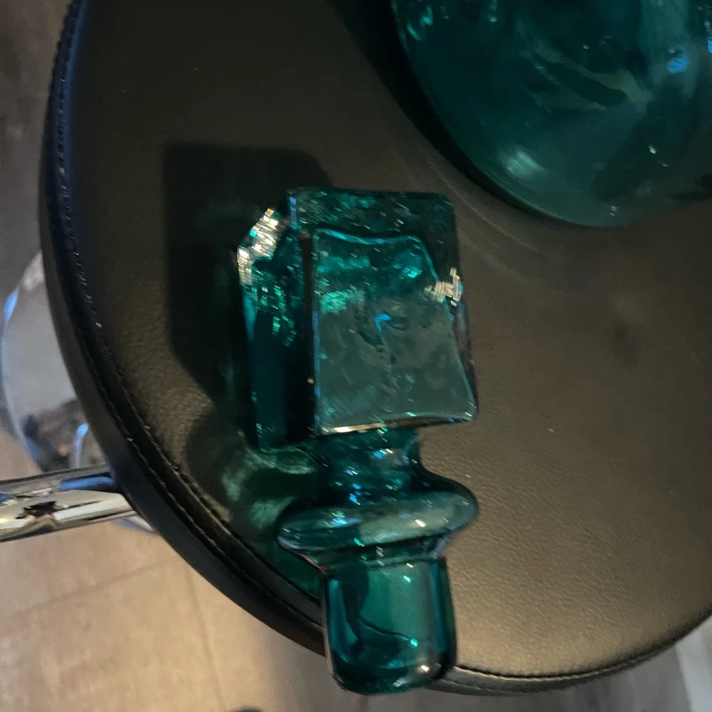 Teal Glass Decanter vase from Z Gallerie